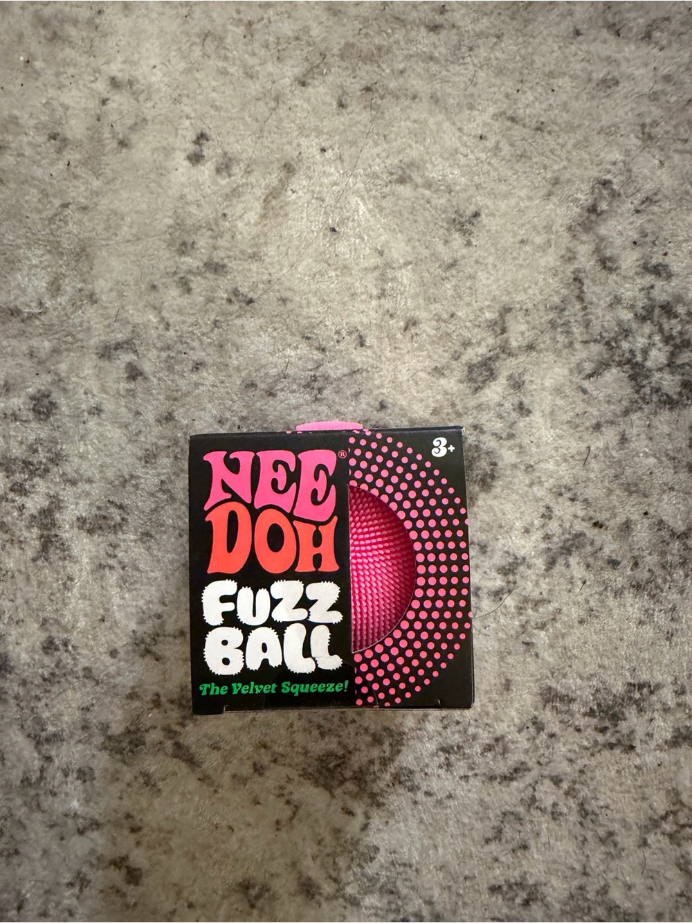 Nee Doh Fuzz Ball Kids Toy - Pink Velvet Squeeze